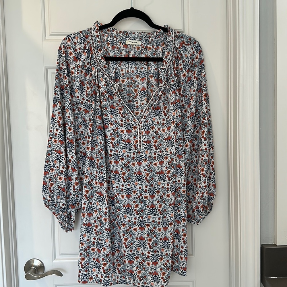 Max Studio - Size 2X - Floral Boho Blouse